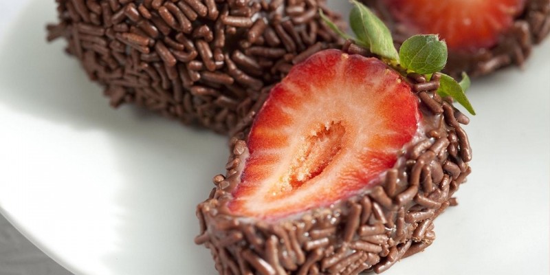 Trufa de Brigadeiro e Morango