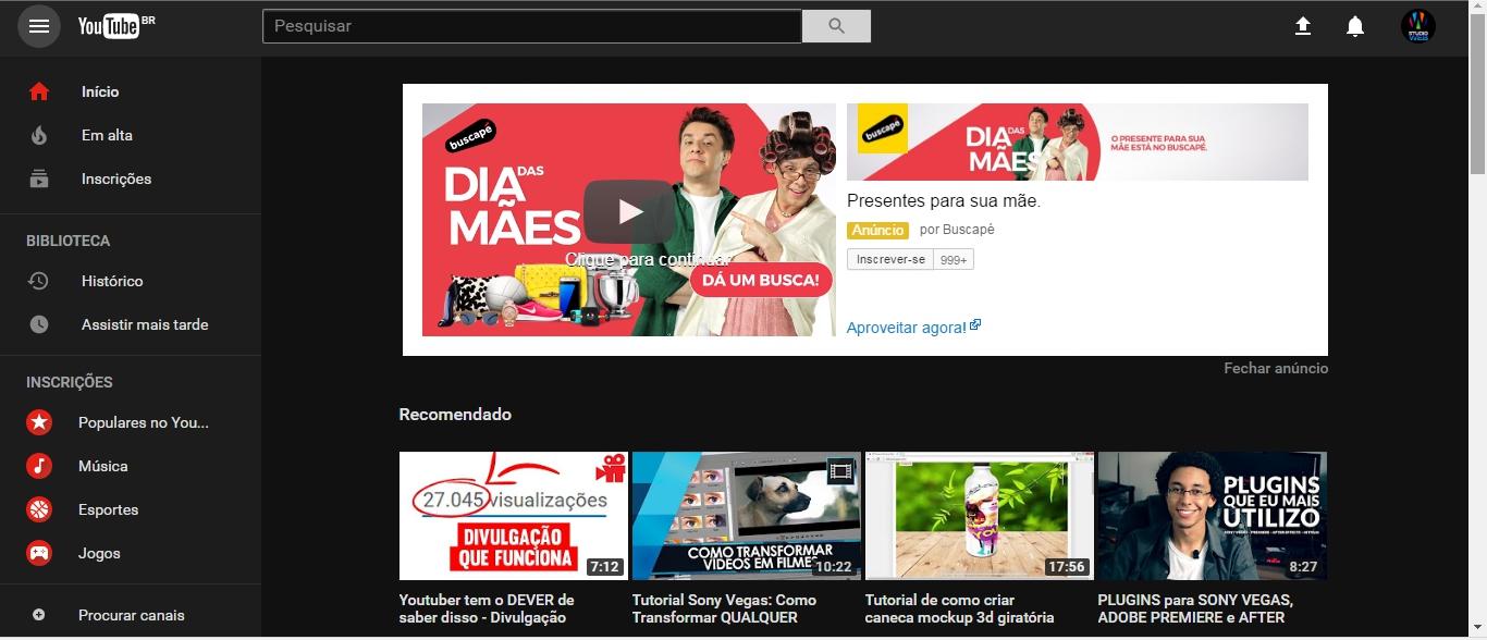 Youtube de Cara Nova!